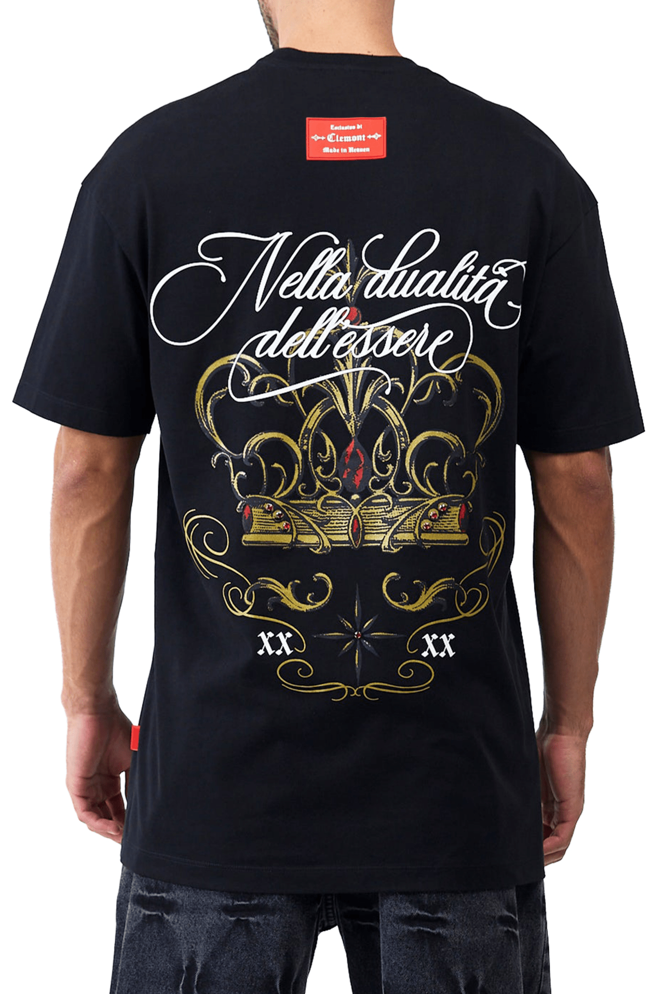 CAMISETA OVERSIZED MASCULINO FILIGRANA NEGRO CLEMONT - CLEMONT.CO S.A.S.