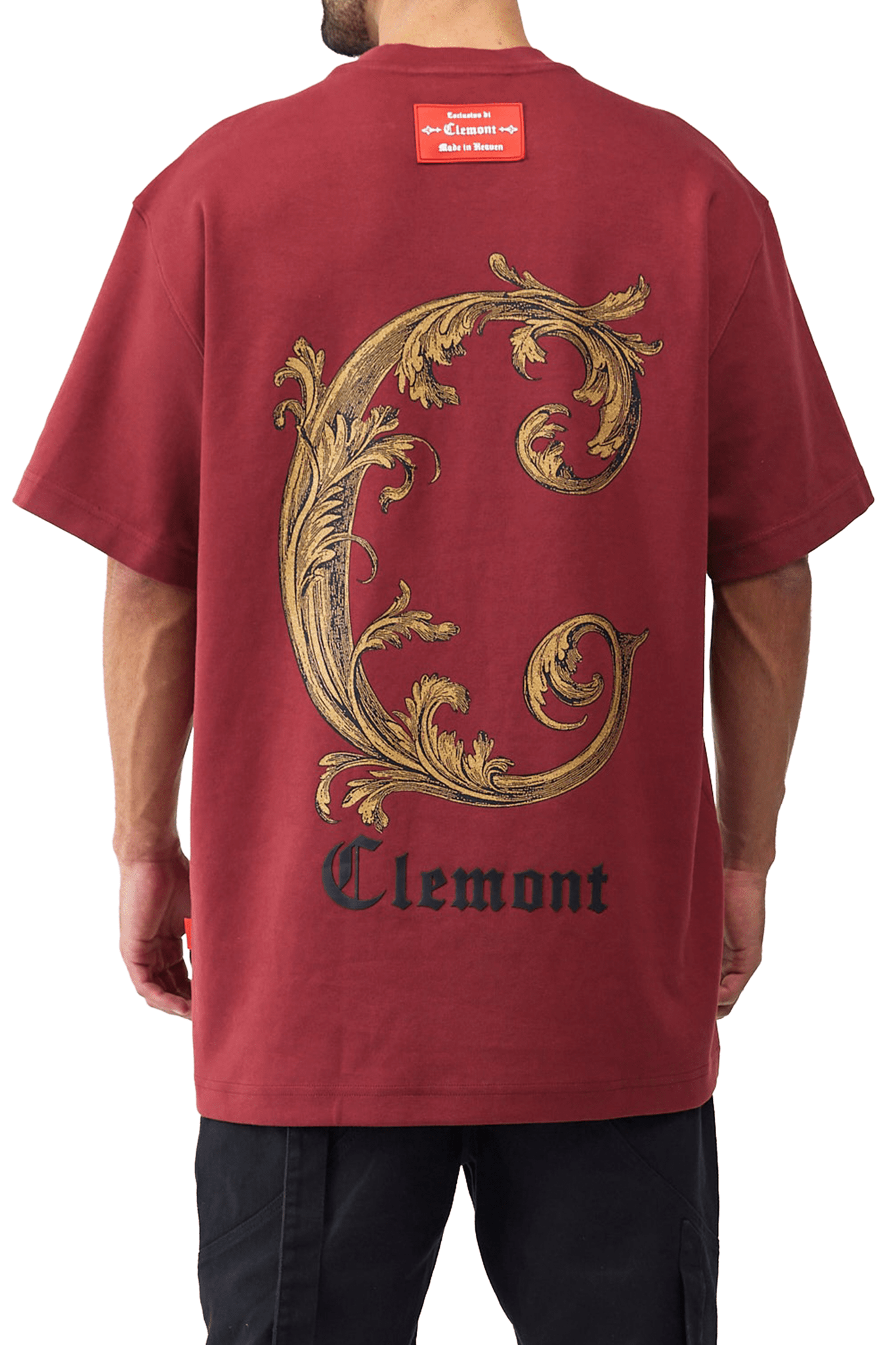 CAMISETA OVERSIZED MASCULINO ONIRICO VINOTINTO CLEMONT - CLEMONT.CO S.A.S.
