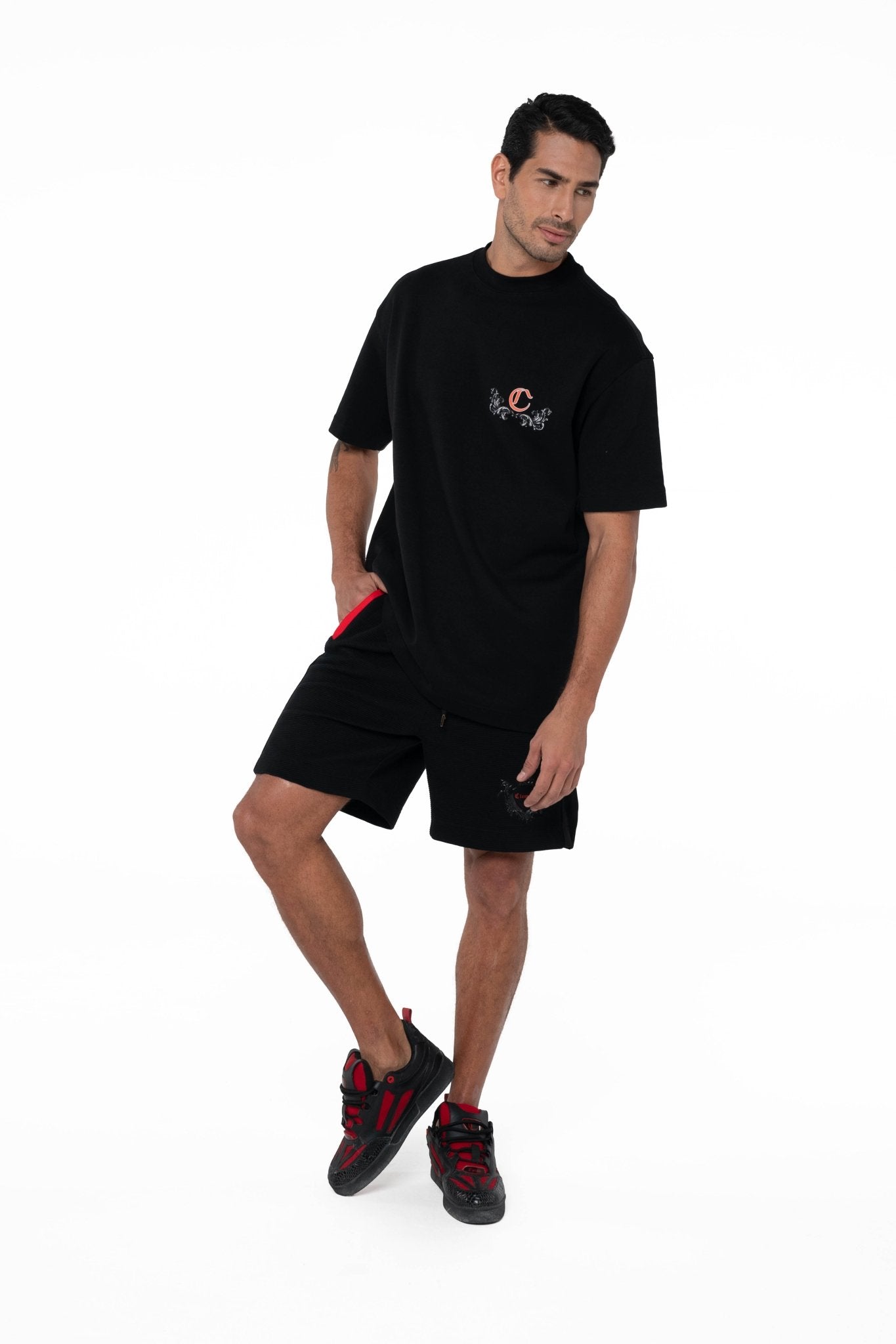CAMISETA OVERSIZED MASCULINO PASSAGGIO NEGRO CLEMONT - Clemont Oficial