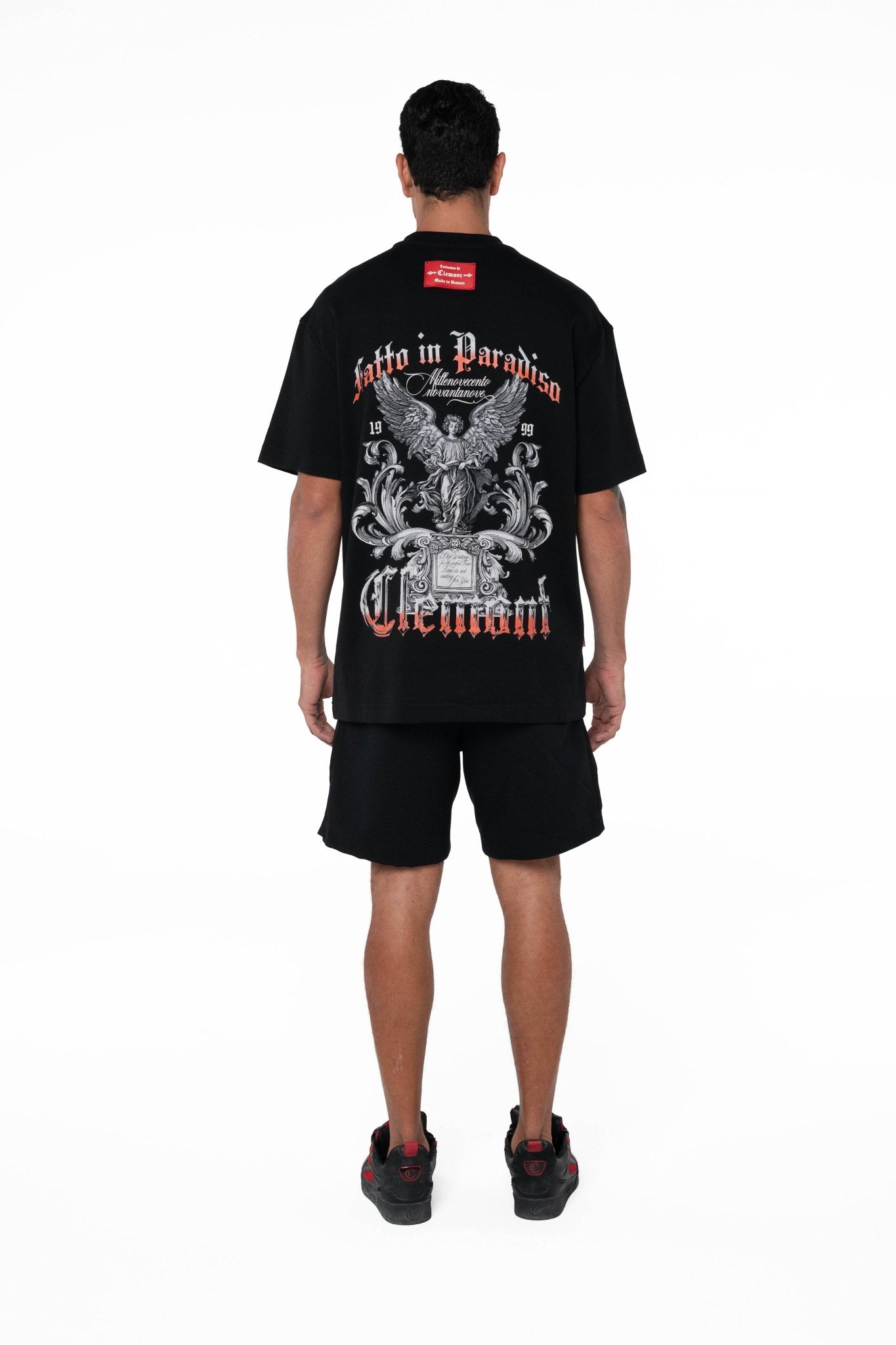 CAMISETA OVERSIZED MASCULINO PASSAGGIO NEGRO CLEMONT - Clemont Oficial