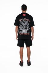 CAMISETA OVERSIZED MASCULINO PASSAGGIO NEGRO CLEMONT - Clemont Oficial