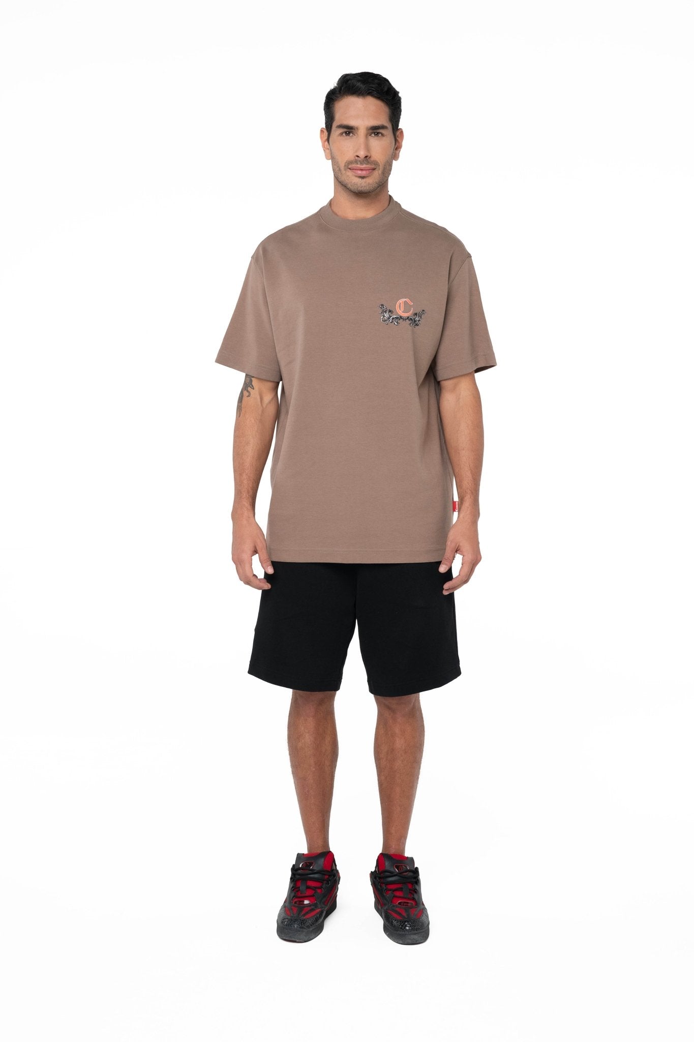 CAMISETA OVERSIZED MASCULINO PASSAGGIO TAUPE CLEMONT - Clemont Oficial