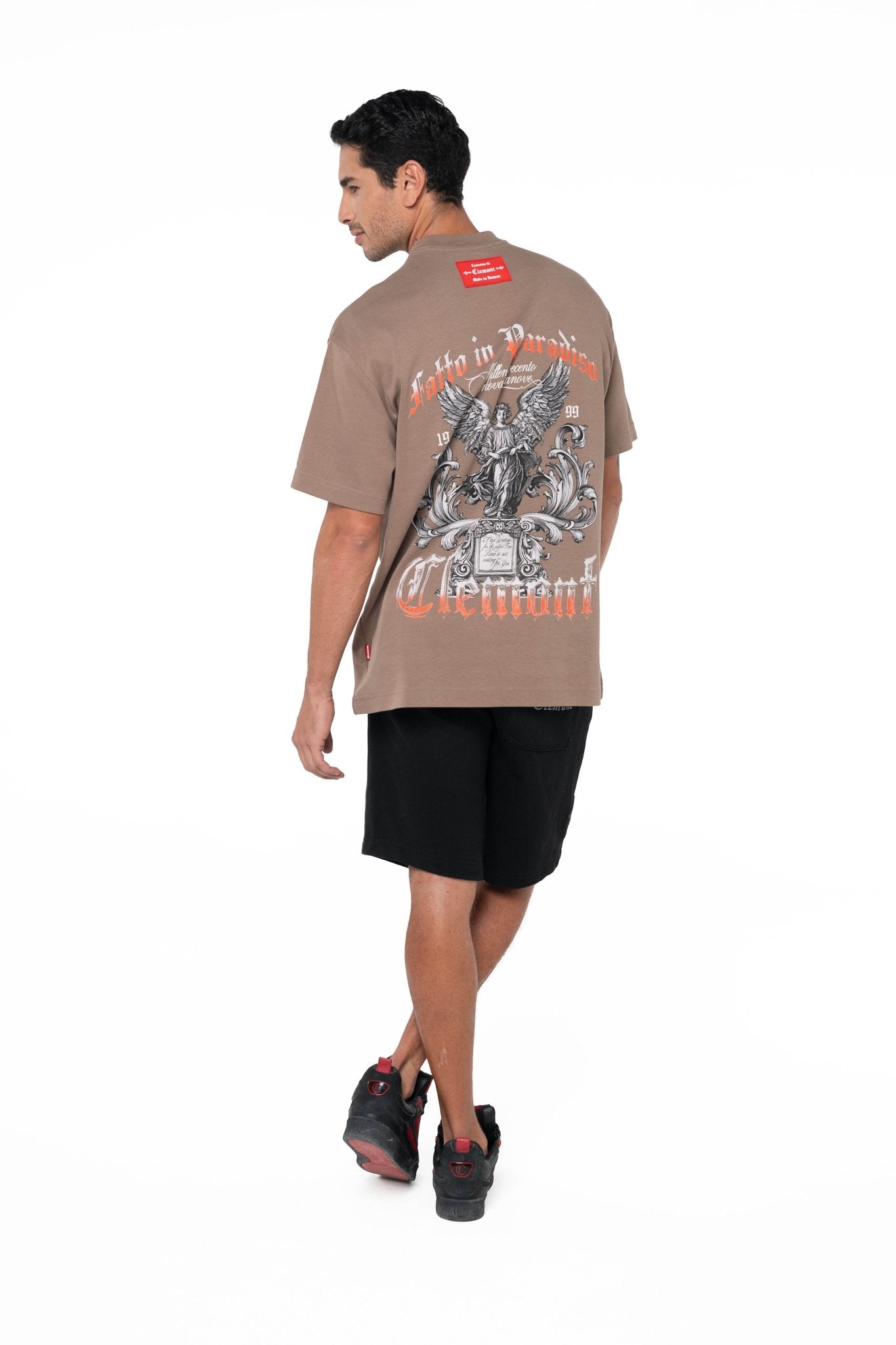 CAMISETA OVERSIZED MASCULINO PASSAGGIO TAUPE CLEMONT - Clemont Oficial