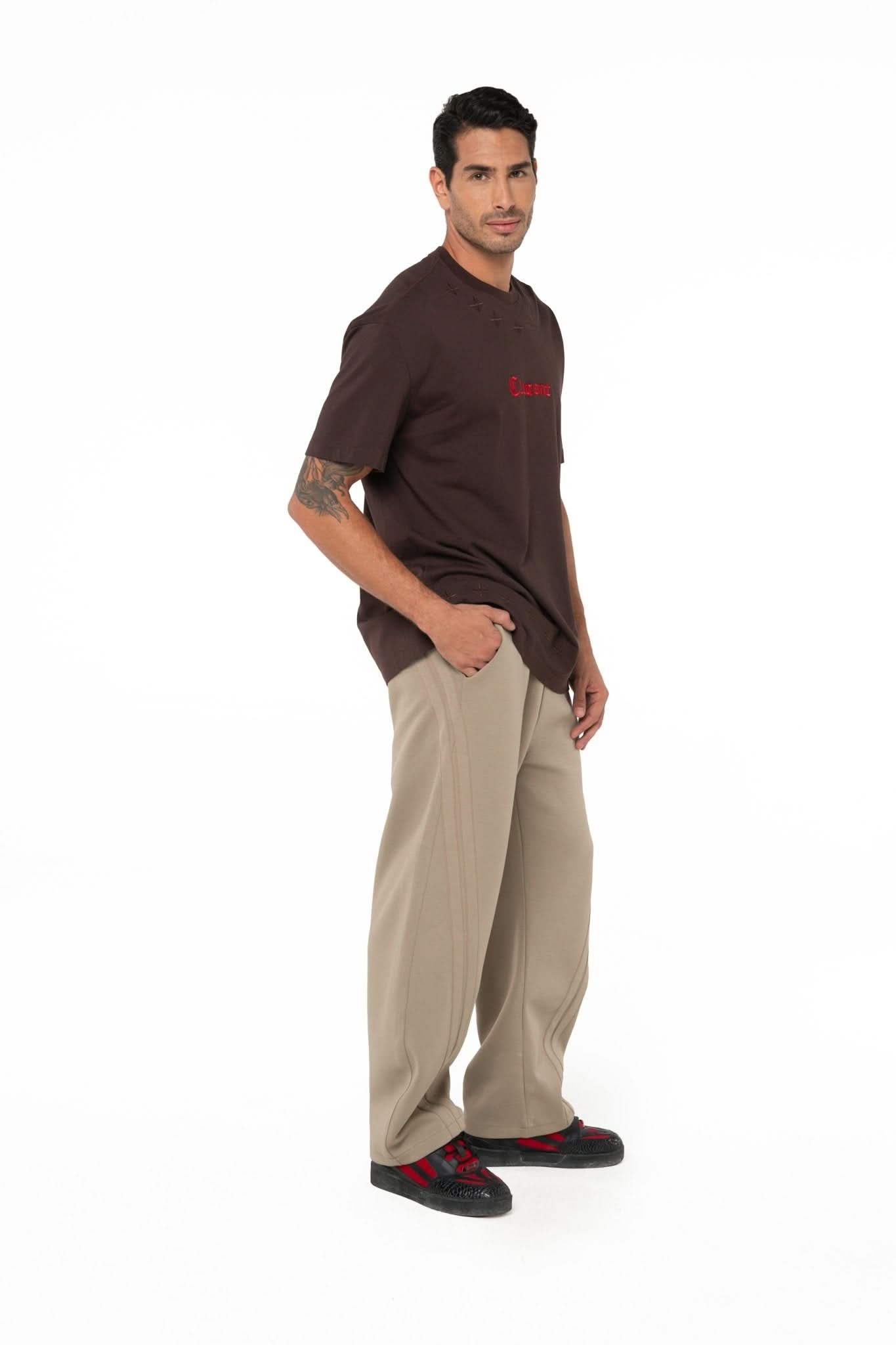CAMISETA SEMI OVERSIZED MASCULINO AFFIDARE MOCCA CLEMONT - Clemont Oficial