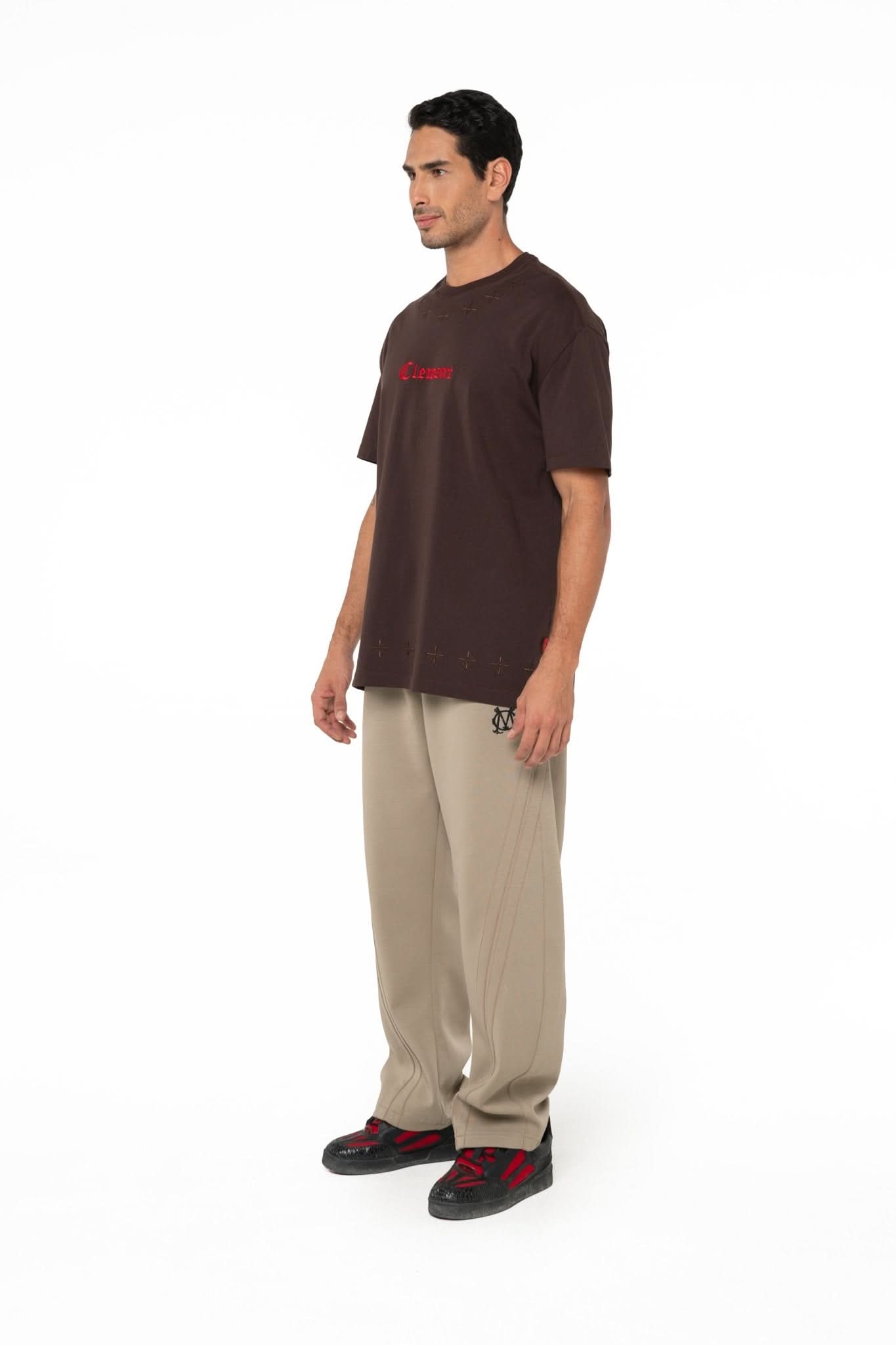 CAMISETA SEMI OVERSIZED MASCULINO AFFIDARE MOCCA CLEMONT - Clemont Oficial