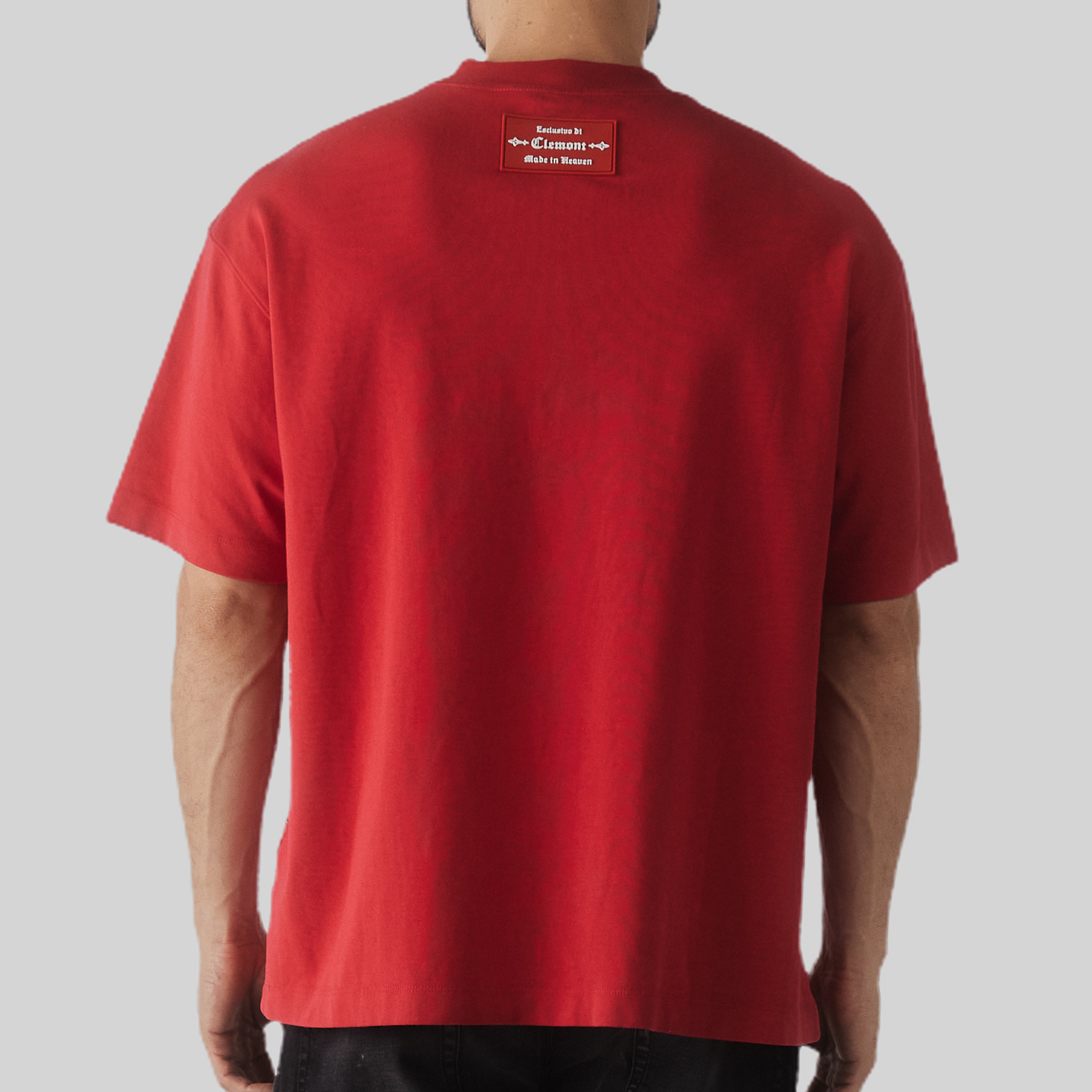 CAMISETA OVERSIZED MASSAGERO ROJO CLEMONT