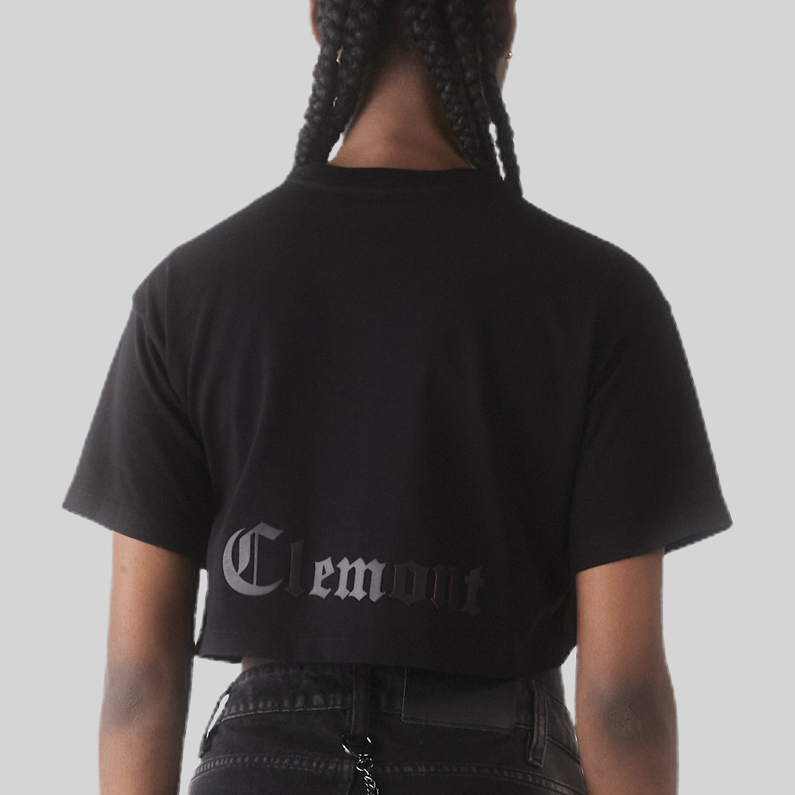 CROP TOP OVERSIZED FIUME NEGRO CLEMONT