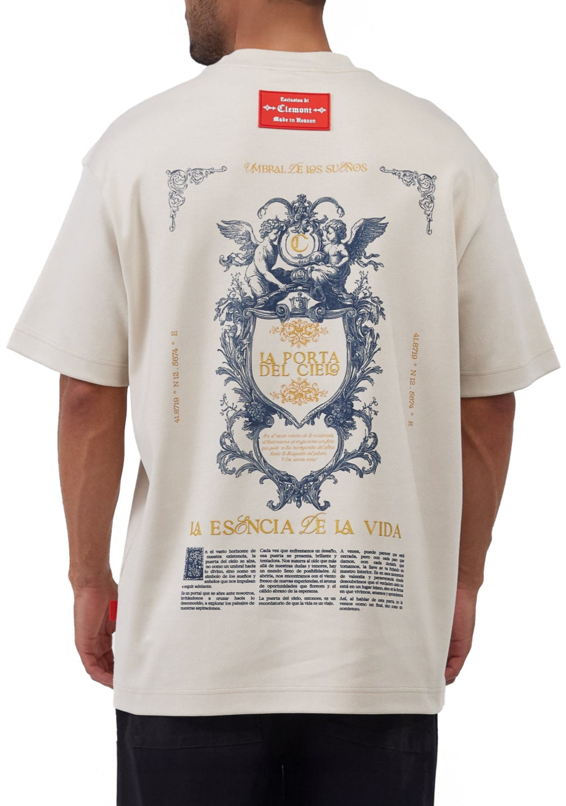 CAMISETA OVERSIZED ELEVARE CREMA CLEMONT