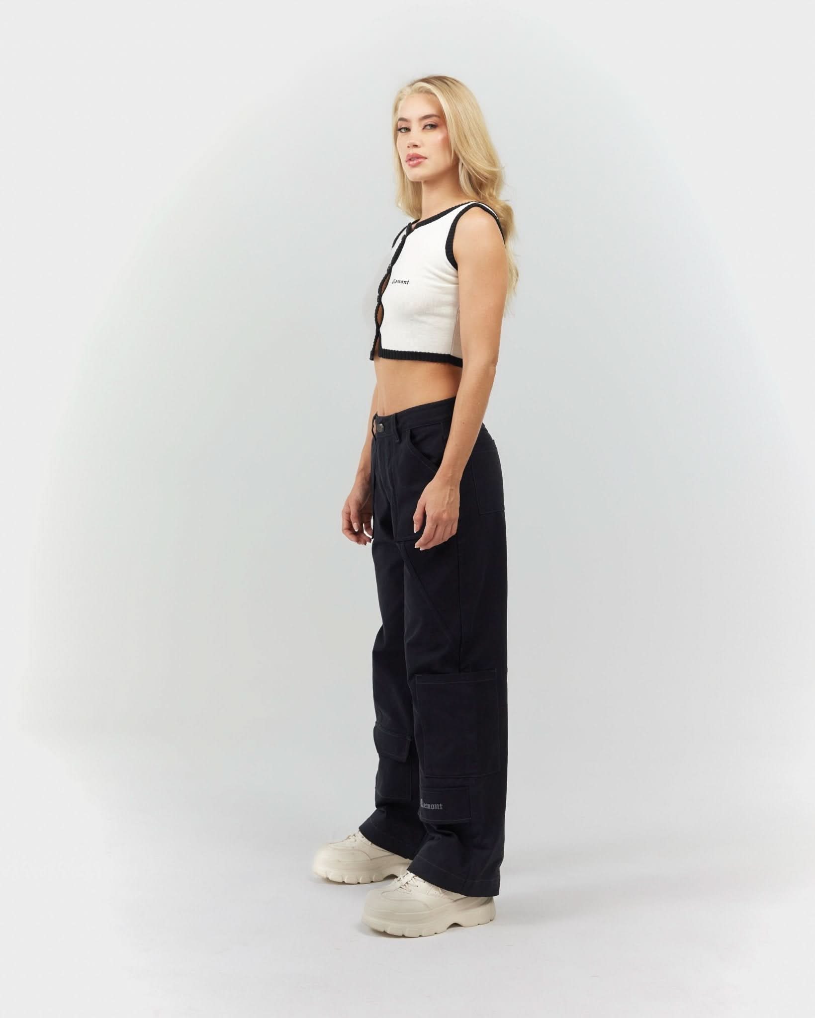 CROP TOP MUJER ELEGANZA CREMA/NEGRO CLEMONT - CLEMONT.CO S.A.S.