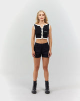 CROP TOP MUJER ELEGANZA NEGRO/CREMA CLEMONT - CLEMONT.CO S.A.S.