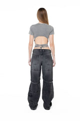 CROP TOP MUJER INGANNARE GRIS CLEMONT - Clemont Oficial