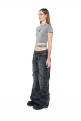 CROP TOP MUJER INGANNARE GRIS CLEMONT - Clemont Oficial
