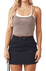 CROP TOP OSCILLARE TAUPE CLEMONT - CLEMONT.CO S.A.S.