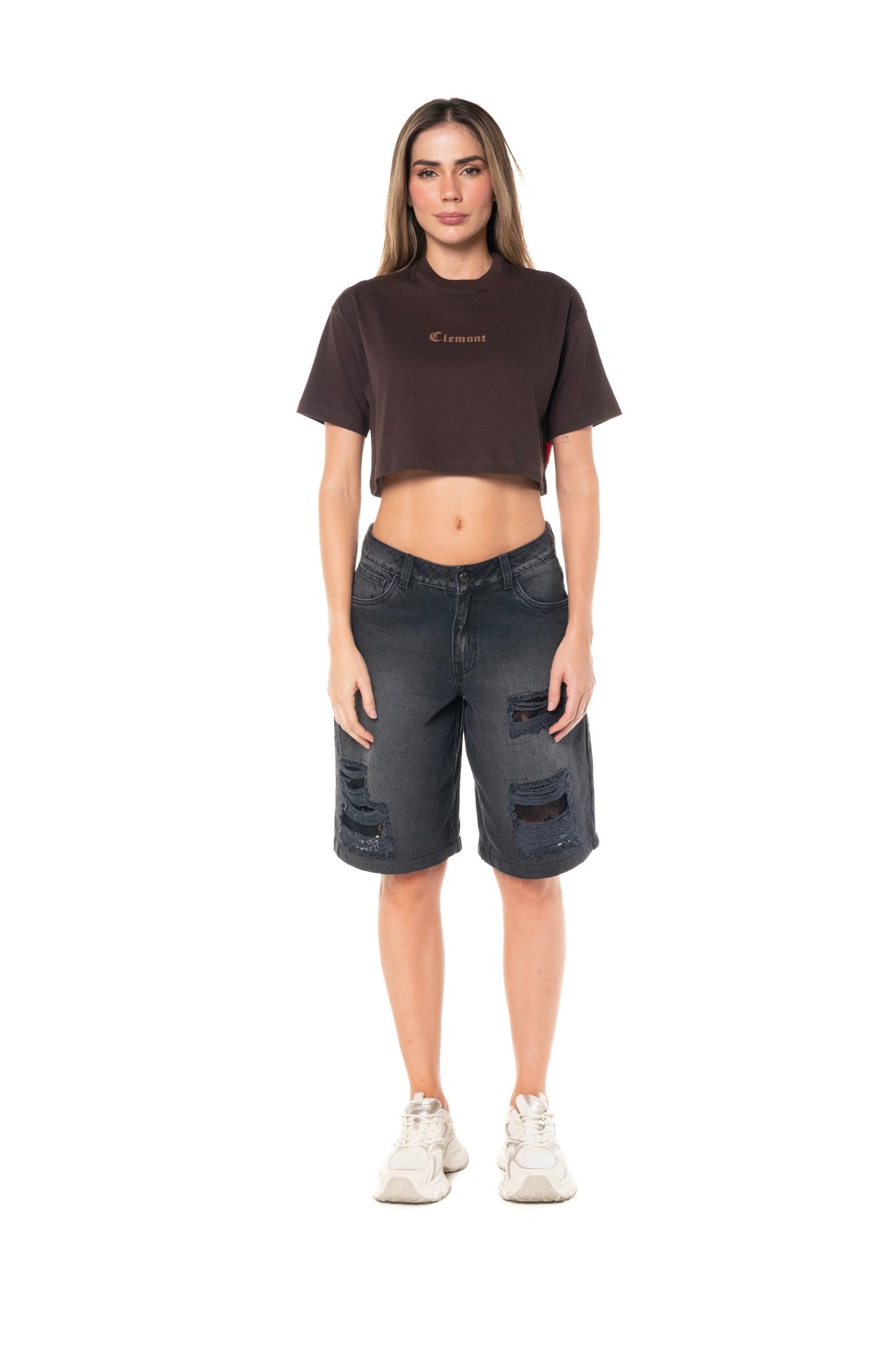 CROP TOP OVERSIZED MUJER RISTORO MOCCA CLEMONT - Clemont Oficial