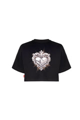 CROP TOP OVERSIZED MUJER RISTORO NEGRO CLEMONT - Clemont Oficial