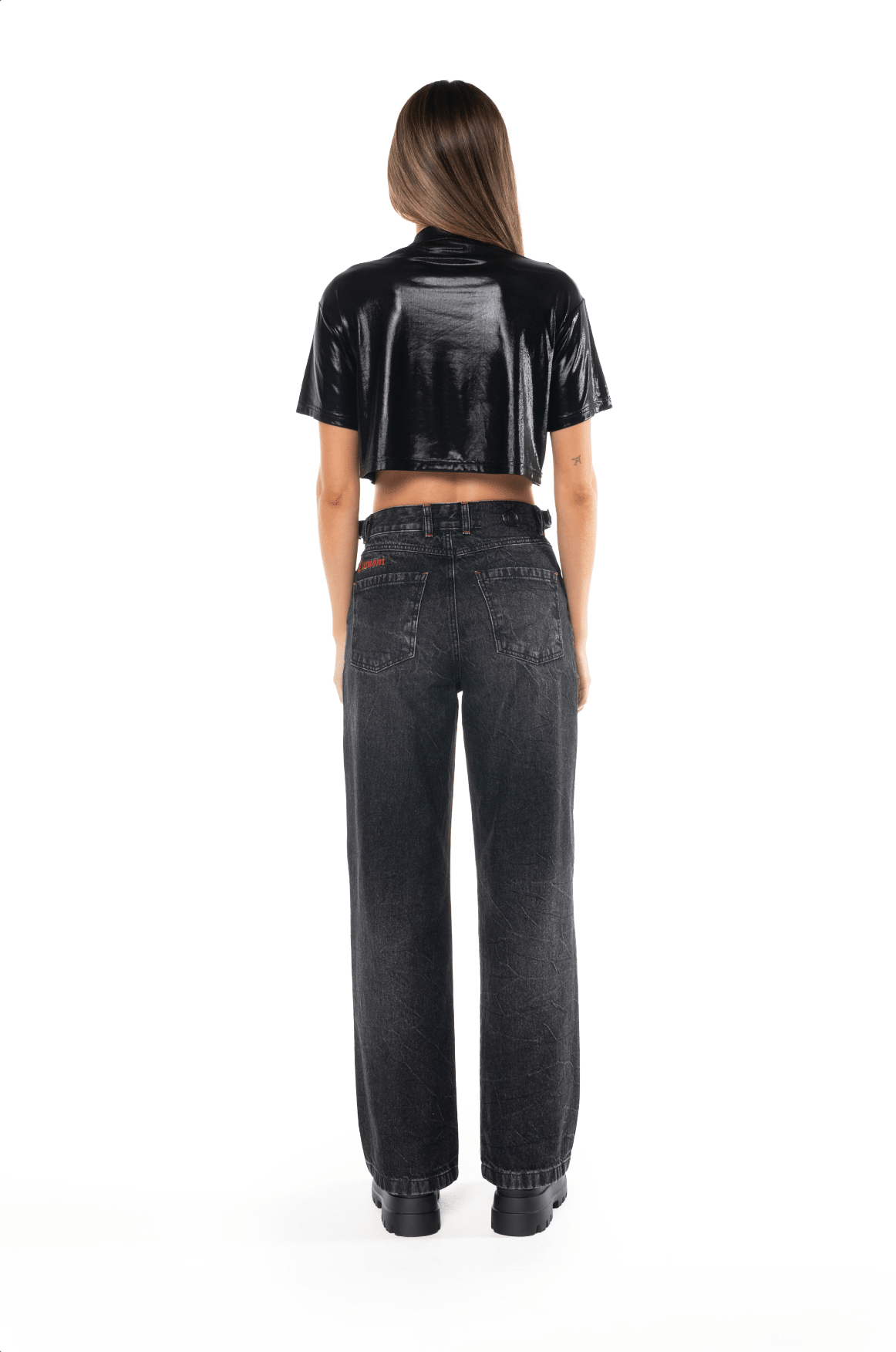 CROP TOP PLATINATO NEGRO FEMENINO CLEMONT - CLEMONT.CO S.A.S.