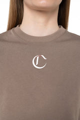 CROP TOP SEMI OVERSIZED MUJER APPOGGIO TAUPE CLEMONT - Clemont Oficial