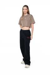 CROP TOP SEMI OVERSIZED MUJER APPOGGIO TAUPE CLEMONT - Clemont Oficial
