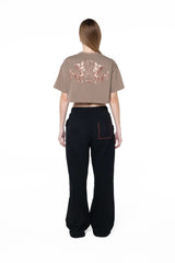CROP TOP SEMI OVERSIZED MUJER APPOGGIO TAUPE CLEMONT - Clemont Oficial