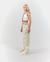 CROP TOP WOMEN ELEGANZA CREAM/RED CLEMONT - CLEMONT.CO S.A.S.
