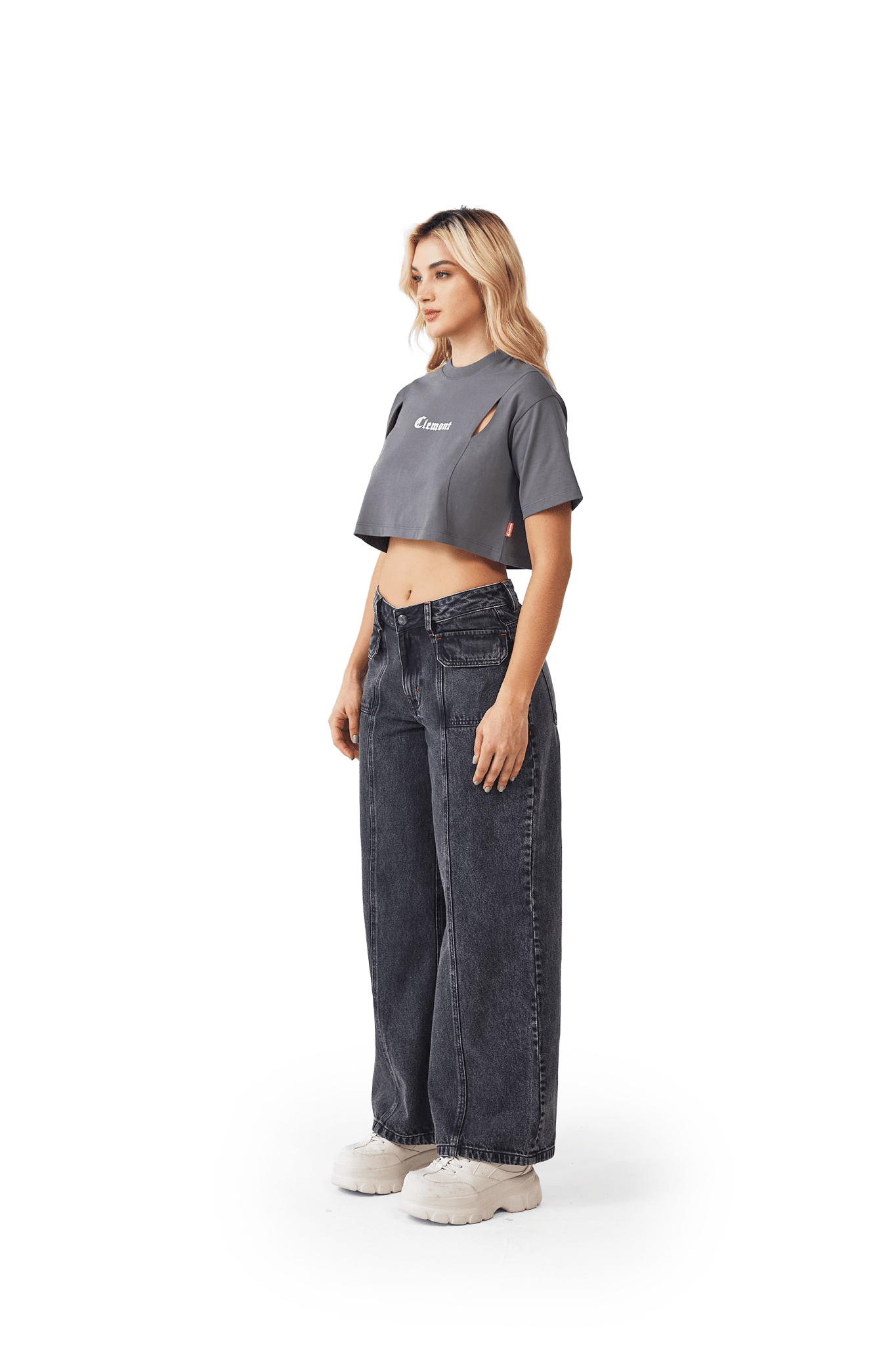 CROP TOPS MALATTIA GRIS OSCURO CLEMONT - CLEMONT.CO S.A.S.