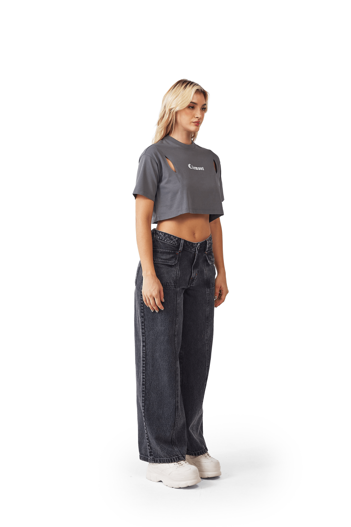 CROP TOPS MALATTIA GRIS OSCURO CLEMONT - CLEMONT.CO S.A.S.