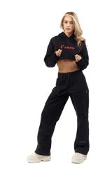 CROPPED HOODIE WOMEN VIGORE BLACK CLEMONT - CLEMONT.CO S.A.S.