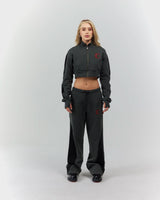 CROPPED SWEATER WOMEN ILLUSTRE OLIVE GREEN CLEMONT - CLEMONT.CO S.A.S.