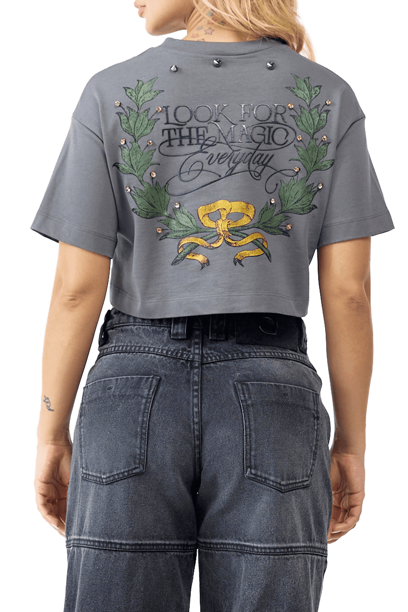 CROPTOP OVERSIZED MUJER CENERE GRIS OSCURO CLEMONT - CLEMONT.CO S.A.S.