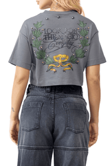 CROPTOP OVERSIZED MUJER CENERE GRIS OSCURO CLEMONT - CLEMONT.CO S.A.S.
