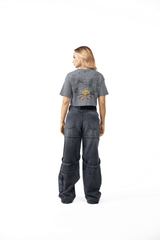 CROPTOP OVERSIZED MUJER CENERE GRIS OSCURO CLEMONT - CLEMONT.CO S.A.S.