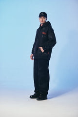 HOODIE HOMBRE INTRECCIO NEGRO/NEGRO CLEMONT - Clemont Oficial