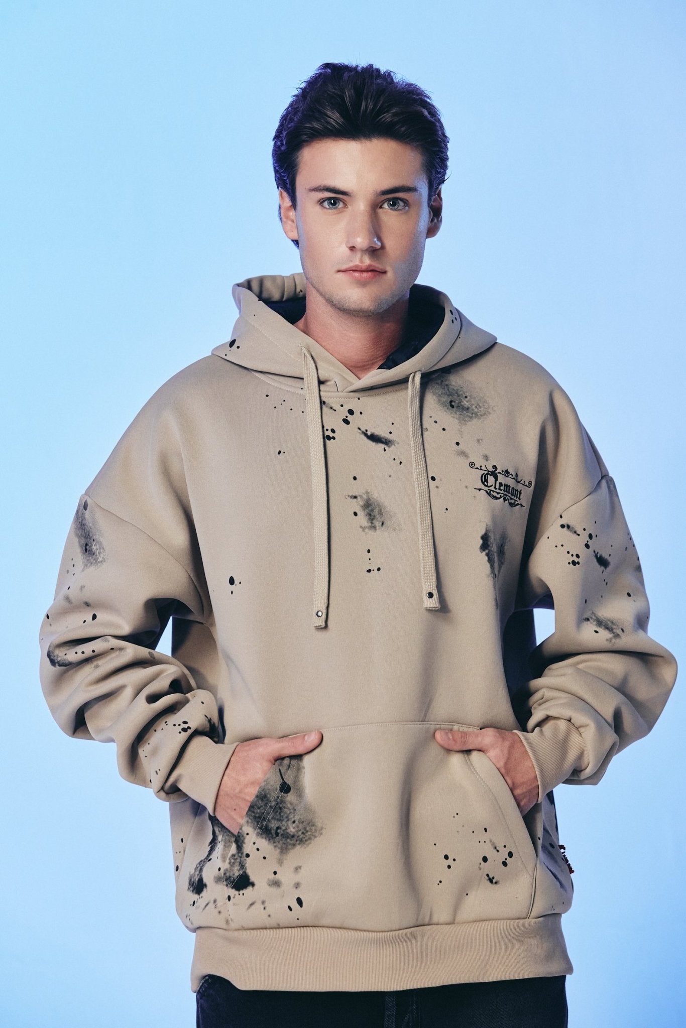 HOODIE HOMBRE INTRECCIO SAFARI/NEGRO CLEMONT - Clemont Oficial