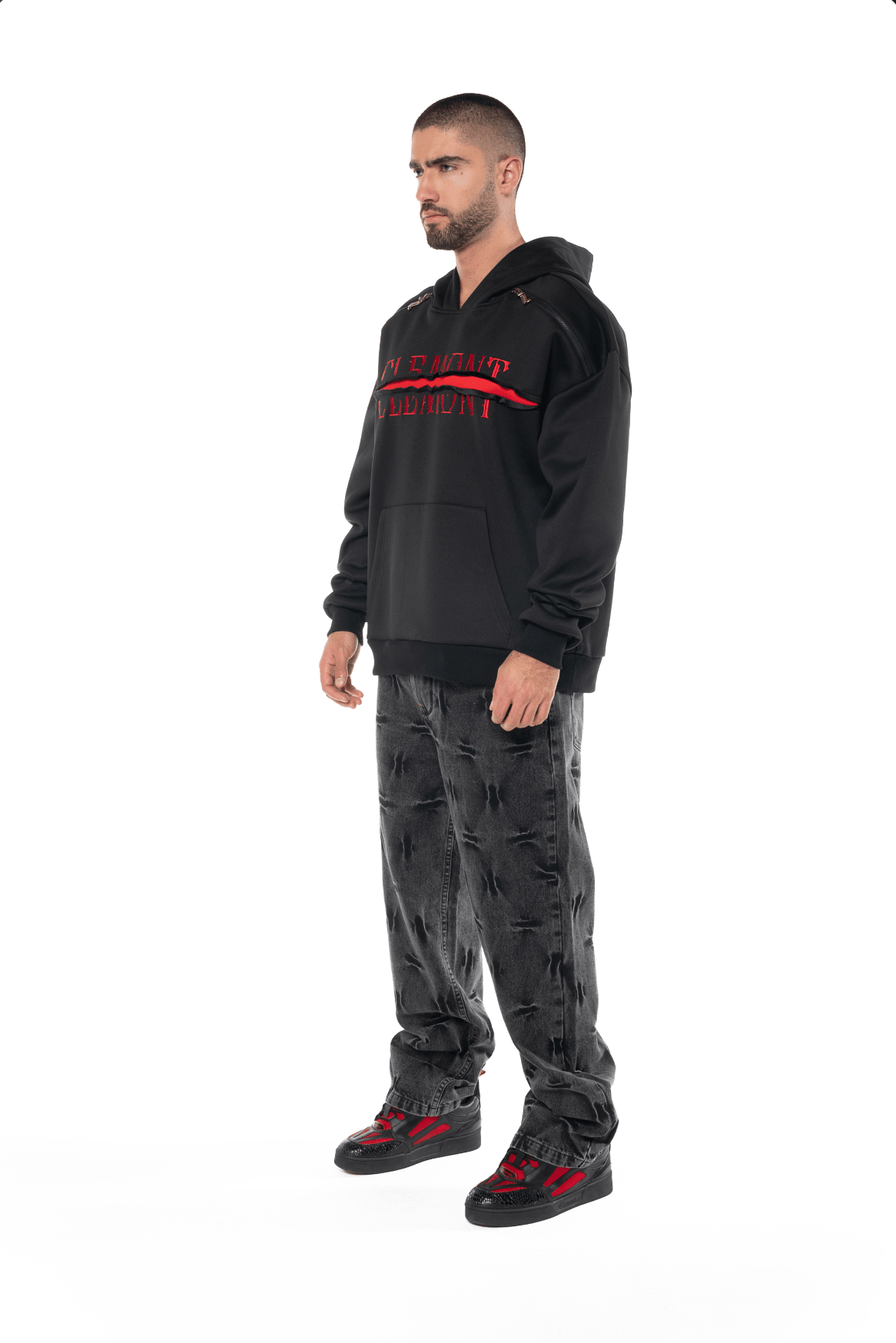 HOODIE MASCULINO DECADUTO NEGRO CLEMONT - Clemont Oficial