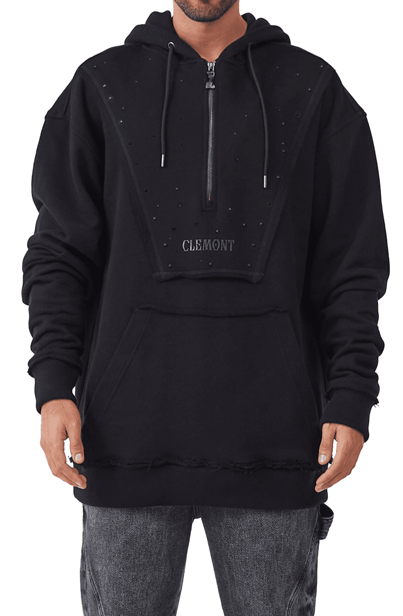HOODIE OVERSIZED HOMBRE NERO NEGRO CLEMONT - CLEMONT.CO S.A.S.
