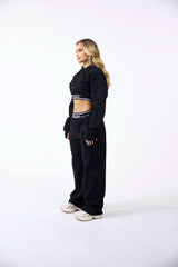 HOODIECROP MUJER SINCRONIA NEGRO CLEMONT - CLEMONT.CO S.A.S.
