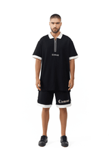 POLO SHIRT MEN RETICOLO BLACK CLEMONT - CLEMONT.CO S.A.S.