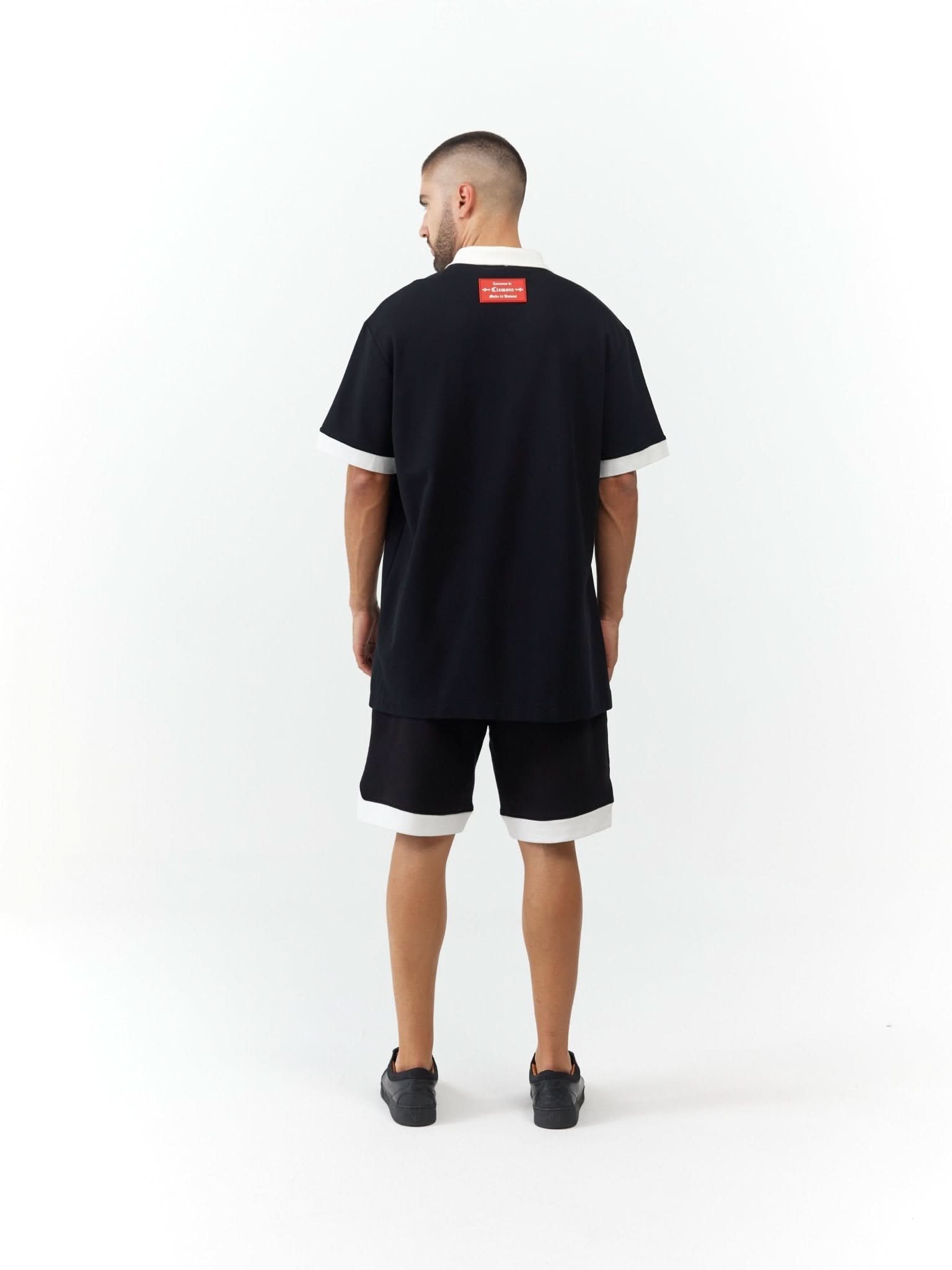 POLO SHIRT MEN RETICOLO BLACK CLEMONT - CLEMONT.CO S.A.S.
