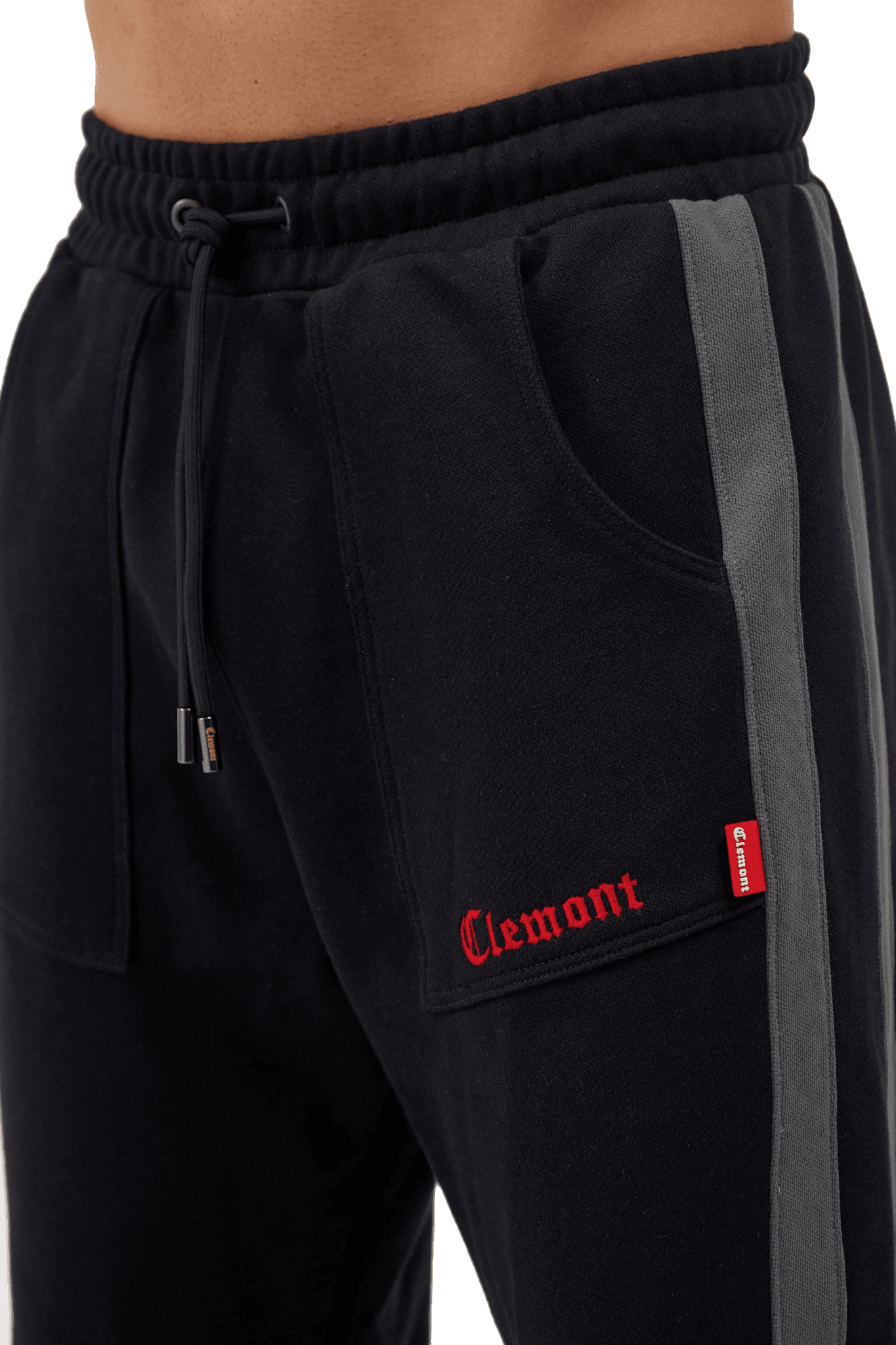 SWEAT PANTS MEN LUSSO BLACK/GREY CLEMONT - CLEMONT.CO S.A.S.