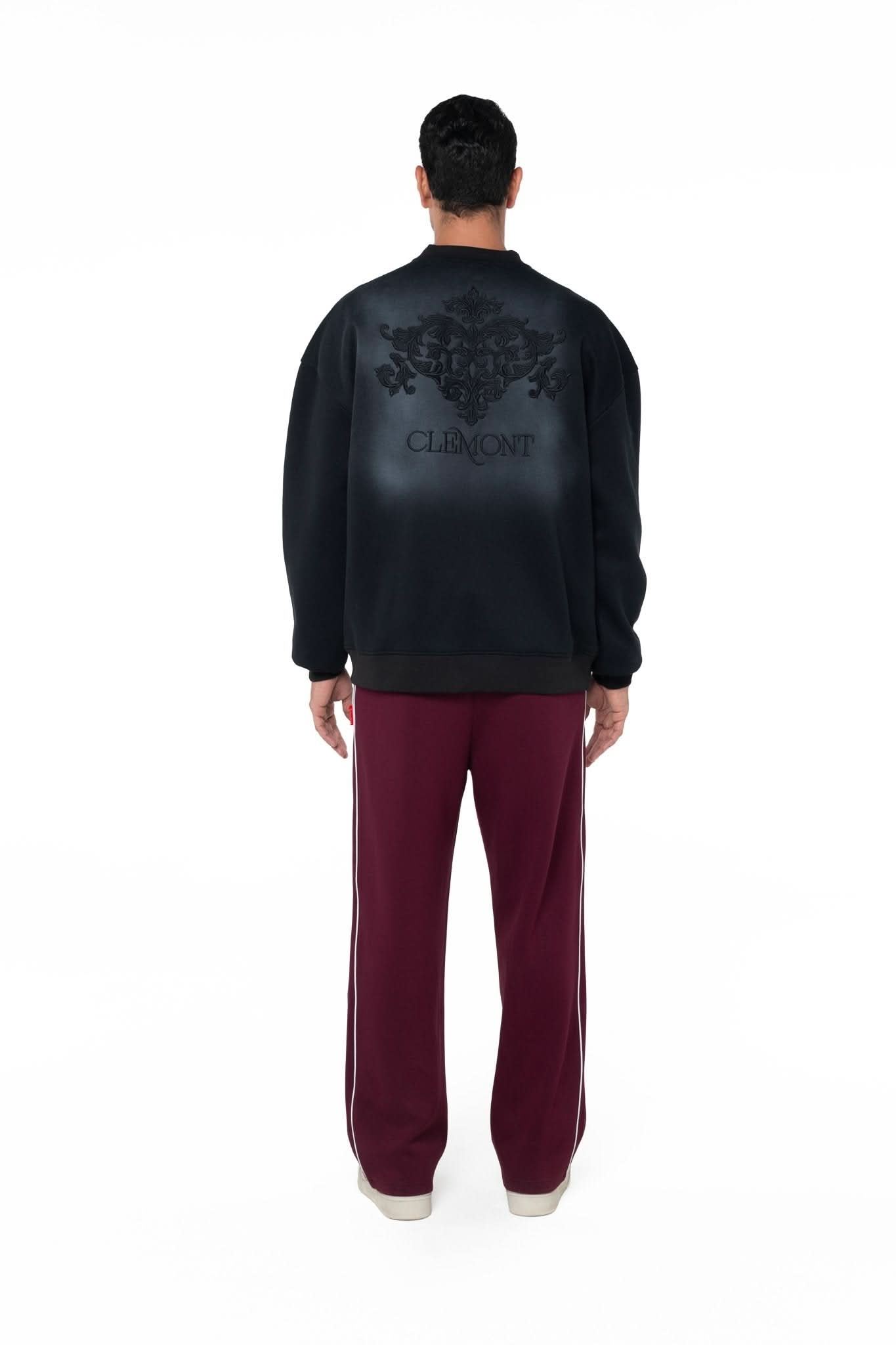 SWEATER CREW NECK MASCULINO ARGINA NEGRO CLEMONT - Clemont Oficial