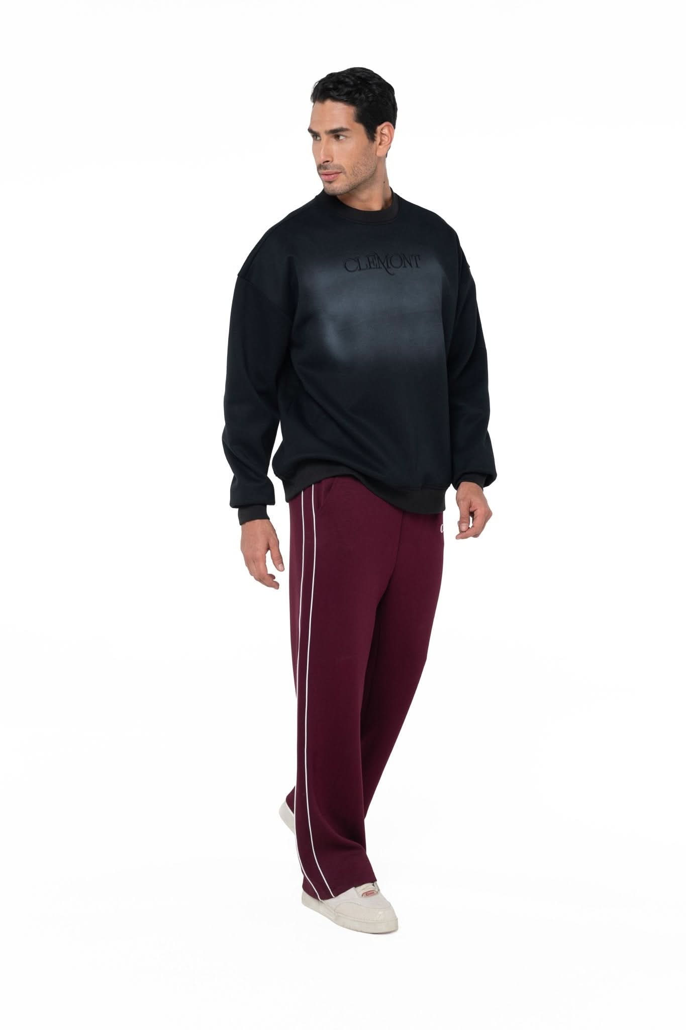 SWEATER CREW NECK MASCULINO ARGINA NEGRO CLEMONT - Clemont Oficial