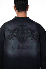 SWEATER CREW NECK MASCULINO ARGINA NEGRO CLEMONT - Clemont Oficial