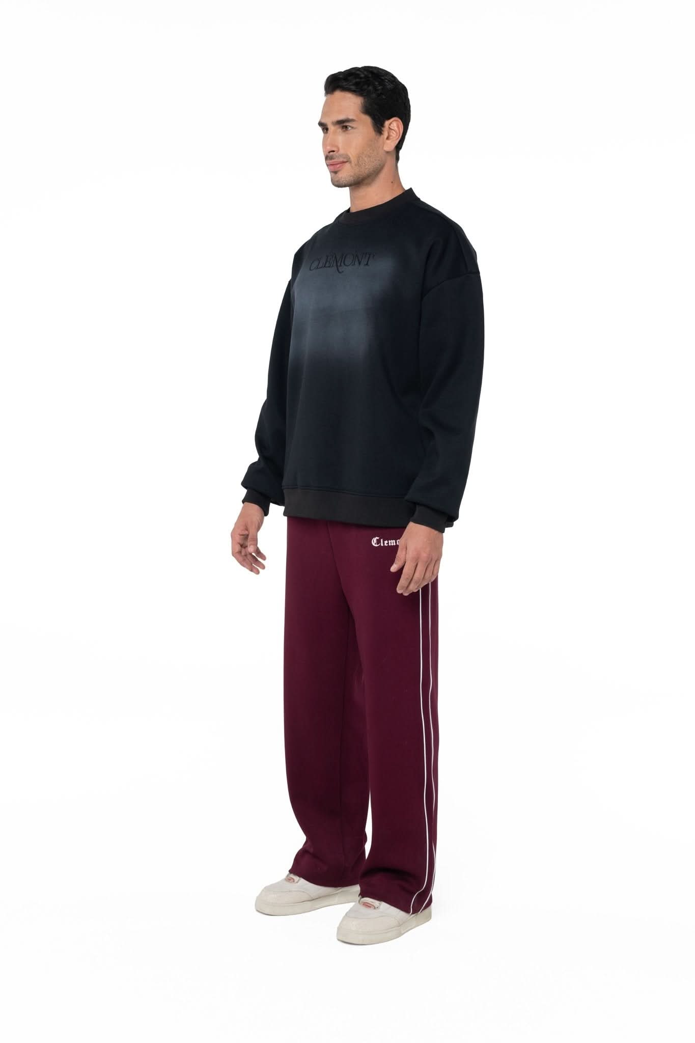 SWEATER CREW NECK MASCULINO ARGINA NEGRO CLEMONT - Clemont Oficial