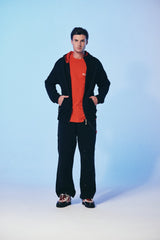 SWEATER LINAGGIO NEGRO/ROJO CLEMONT - Clemont Oficial