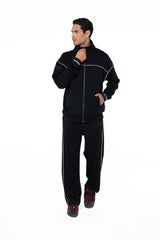 SWEATER MOCK NECK MASCULINO TRACCIA NEGRO CREMA - Clemont Oficial