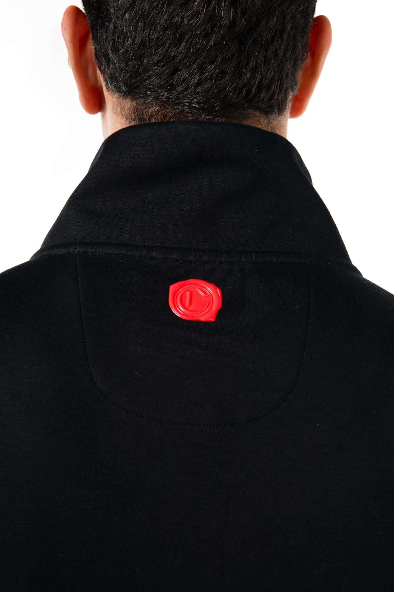 SWEATER MOCK NECK MASCULINO TRACCIA NEGRO CREMA - Clemont Oficial