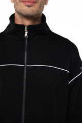 SWEATER MOCK NECK MASCULINO TRACCIA NEGRO CREMA - Clemont Oficial