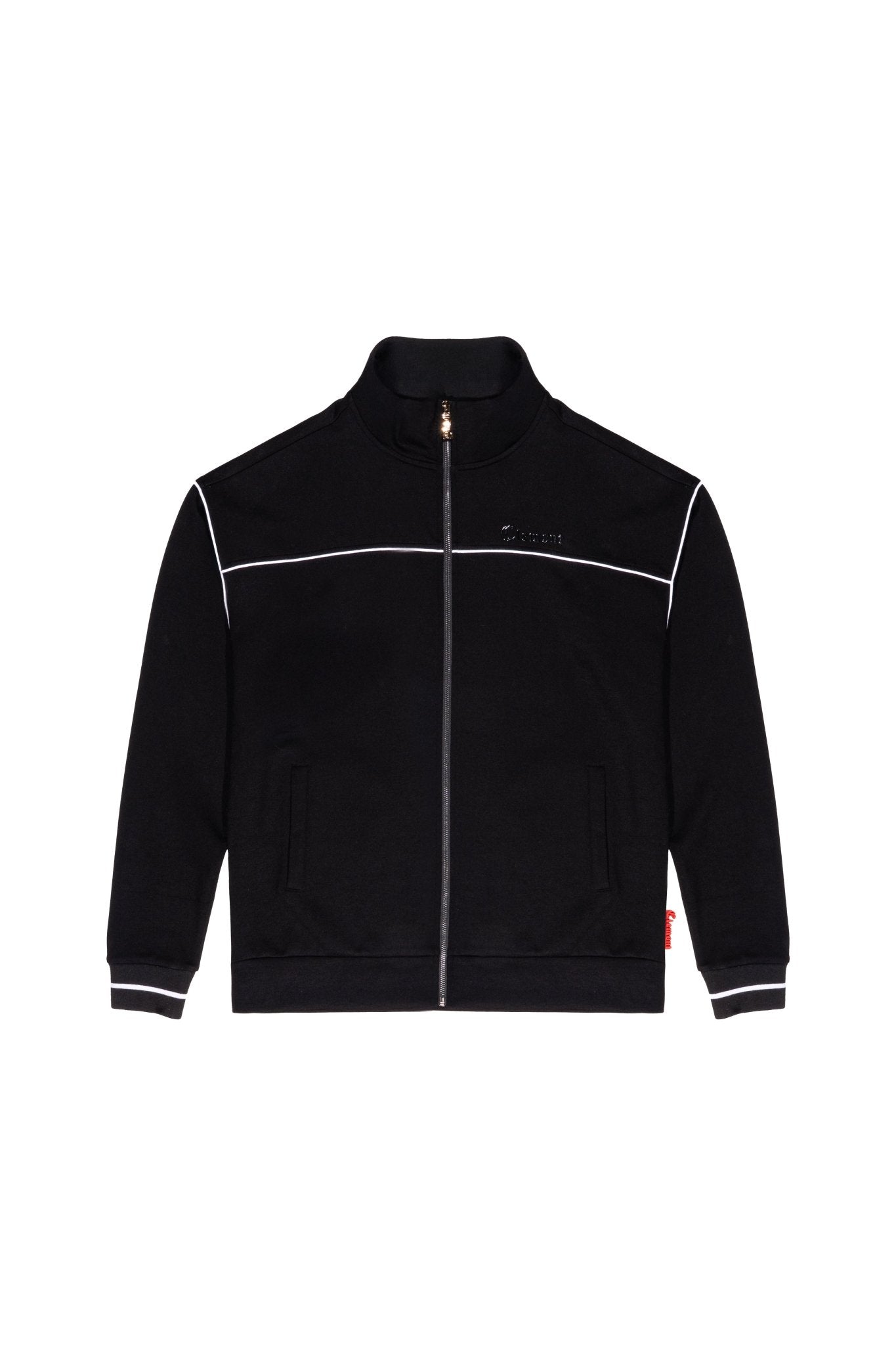 SWEATER MOCK NECK MASCULINO TRACCIA NEGRO/CREMA CLEMONT - Clemont Oficial