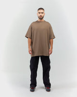 T - SHIRT MEN OVERSIZED ABBONDANZA TAUPE CLEMONT - CLEMONT.CO S.A.S.