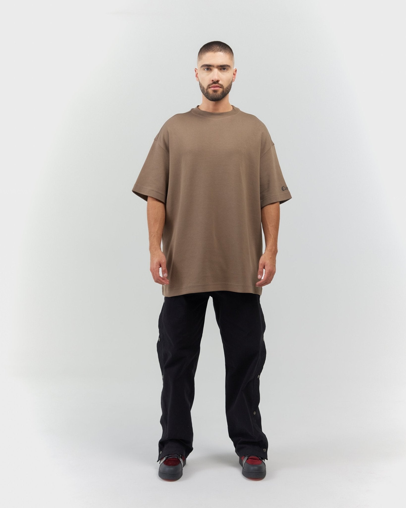T - SHIRT MEN OVERSIZED ABBONDANZA TAUPE CLEMONT - CLEMONT.CO S.A.S.